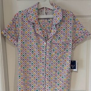 NWT Roller Rabbit + Target Collab Geo Hearts Pajama
Set